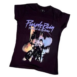 NEW PRINCE ESTATE OFFICIAL PURPLE RAIN SHORT SLEEVE T-SHIRT